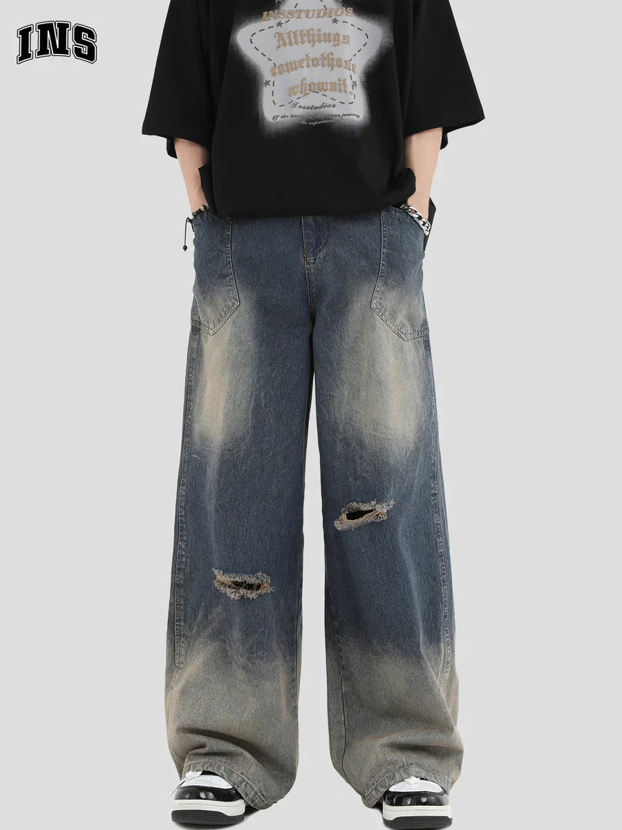 [INSstudios] AMERICAN CUT WASH JEANS ST561