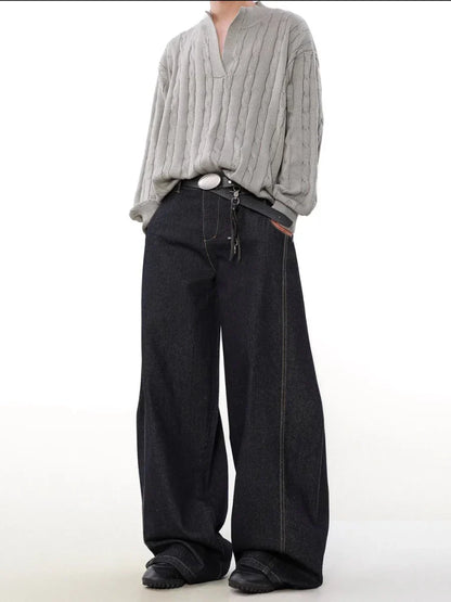 [MADWITCH] WIDE-LEGGED LOOSE JEANS ST1050