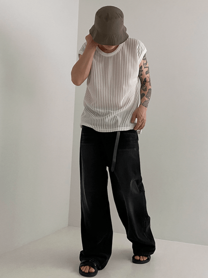 [MRCYC] Round Neck Sleeveless T-shirt st1679