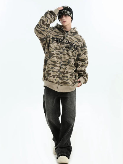 [INSstudios] FULL PRINT CAMOUFLAGE JACKET ST1251