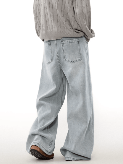 [MRNEARLY] loose straight washed jeans st2847