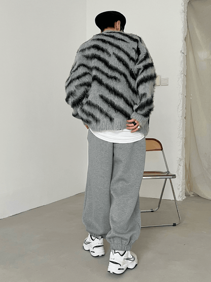 [XXXHOT] Zebra Pattern Mohair Sweater ST1540
