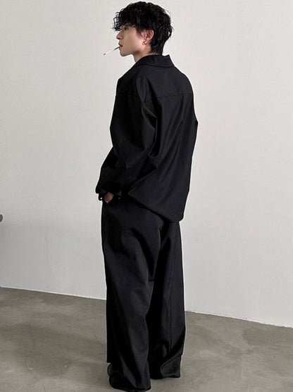 [GENESISBOY] short long-sleeved shirt st2341