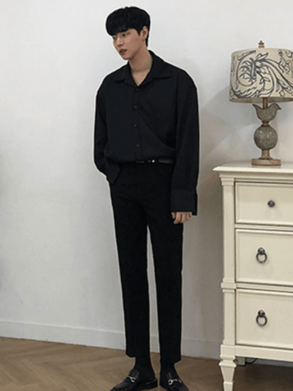 [DAVID&ME] Handsome Ice Silk Shirt st1197
