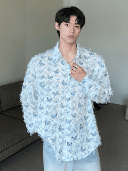 [CUIBUJU] Butterfly Design Shirt st2056