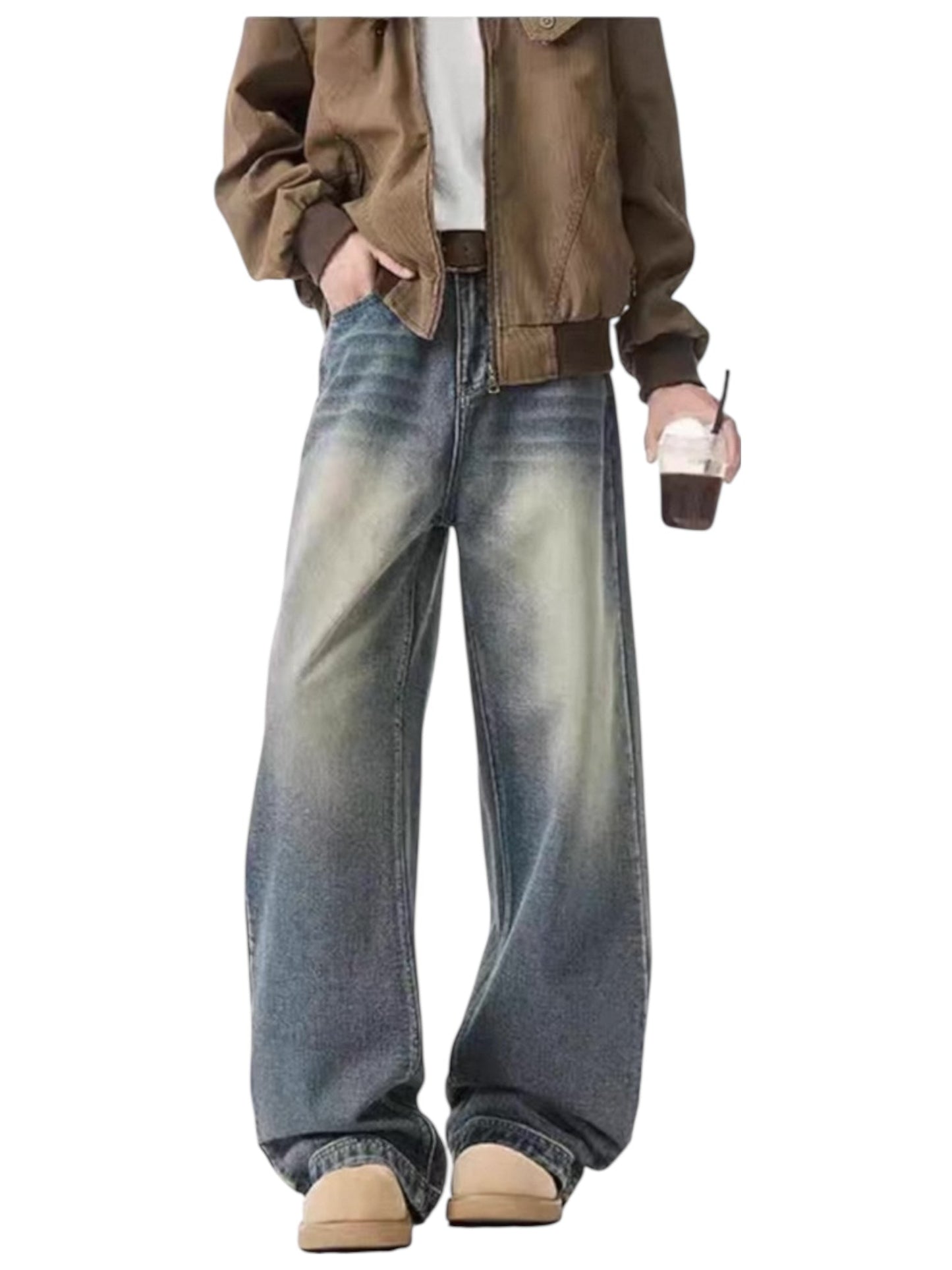 [GRACERUB] DIRTY FLARE-CUT JEANS st5042