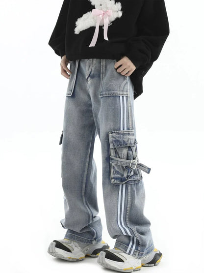 [INSstudios] STRIPED JEANS ST1069