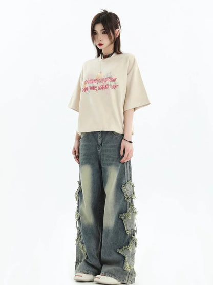[INSstudios] LOOSE THREE STRIPES LONG PANTS ST528