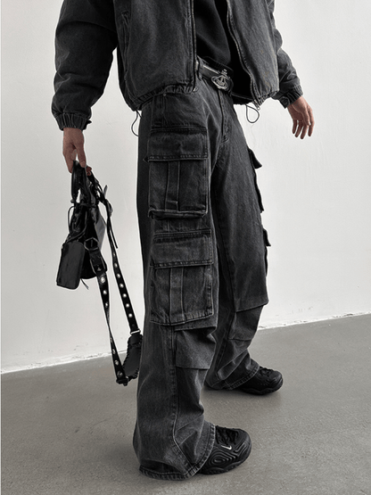 [GENESISBOY] Heavy Wash Multi-Pocket Jeans st1983