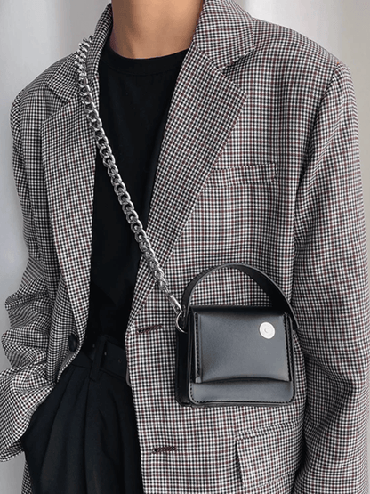 Chain small leather bag st1528