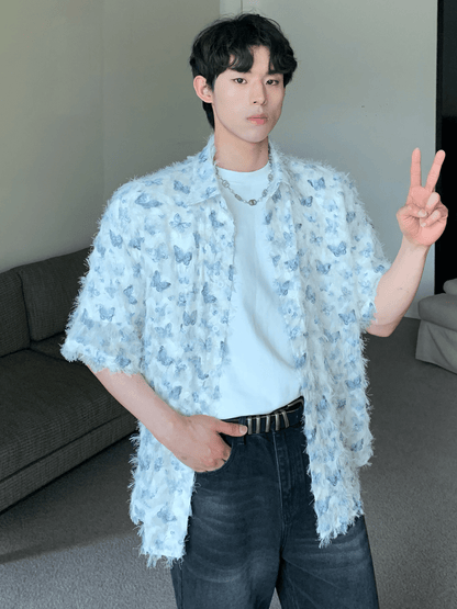 [CUIBUJU] Butterfly Design Shirt st2056
