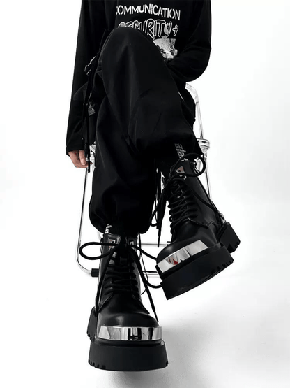 High-top Motorcycle Leather Work Boots st2126