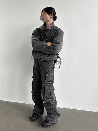 [GENESISBOY] Heavy Wash Multi-Pocket Jeans st1983