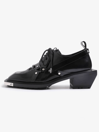 Square Toe Derby Leather Shoes st2046