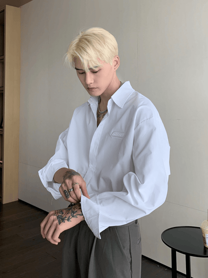 [CUIBUJU] Korean loose oversize casual shirt st2063
