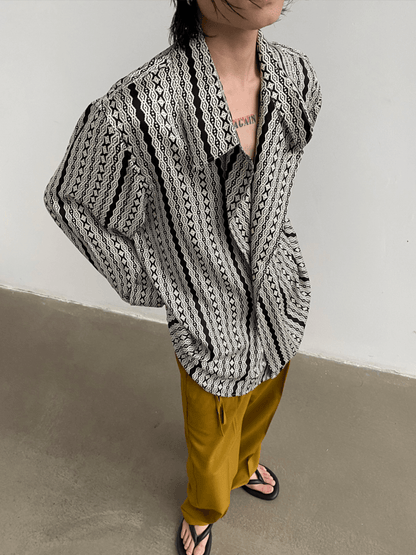 [GENESISBOY] silk drape loose shirt st1310