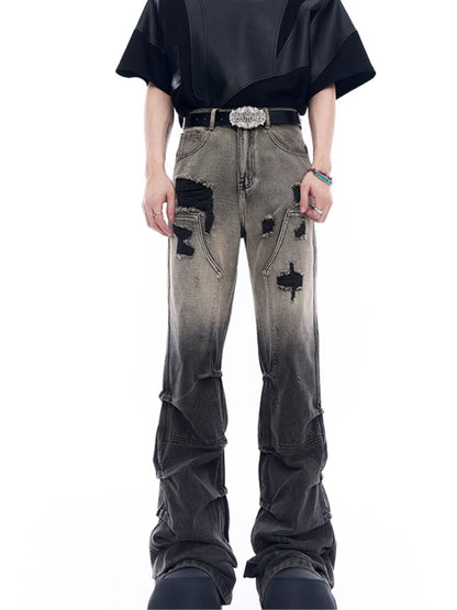 [STARTEXCEEDEND] damage denim pants st2498