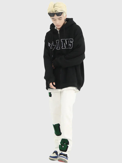 [INSstudios] BIG LOGO ZIPPER JACKET ST556