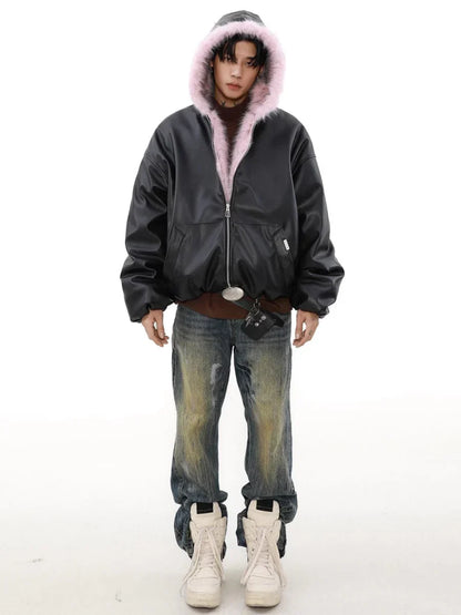 [MRNEARLY] PU LEATHER JACKET ST512
