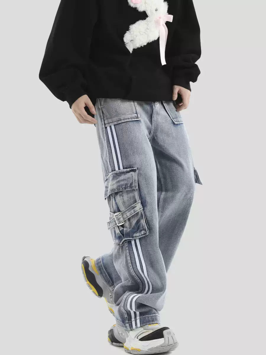 [INSstudios] STRIPED JEANS ST1069