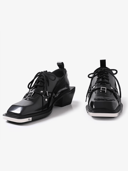 Square Toe Derby Leather Shoes st2046