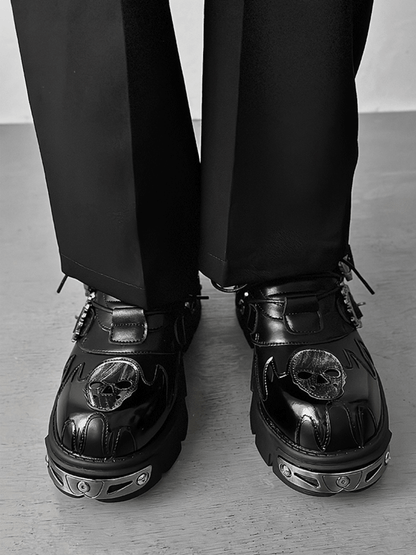 Punk Metal Leather Shoes st1643