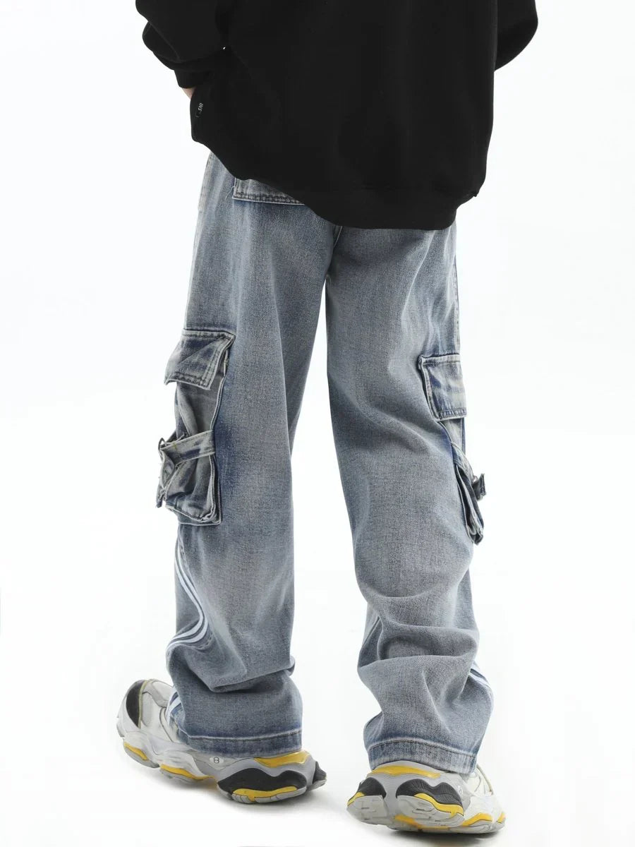 [INSstudios] STRIPED JEANS ST1069