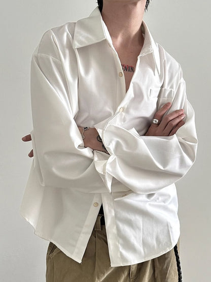 [GENESISBOY] short long-sleeved shirt st2341