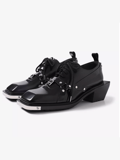 Square Toe Derby Leather Shoes st2046