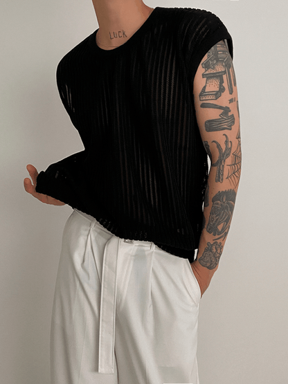 [MRCYC] Round Neck Sleeveless T-shirt st1679