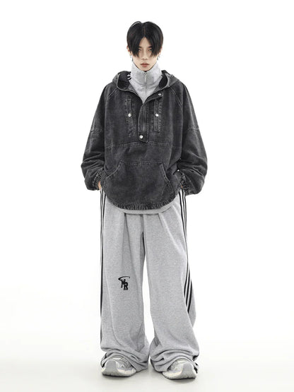 [MRNEARLY] VINTAGE WASHED DENIM HOODED ST1180