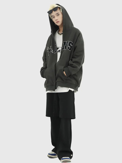 [INSstudios] BIG LOGO ZIPPER JACKET ST556