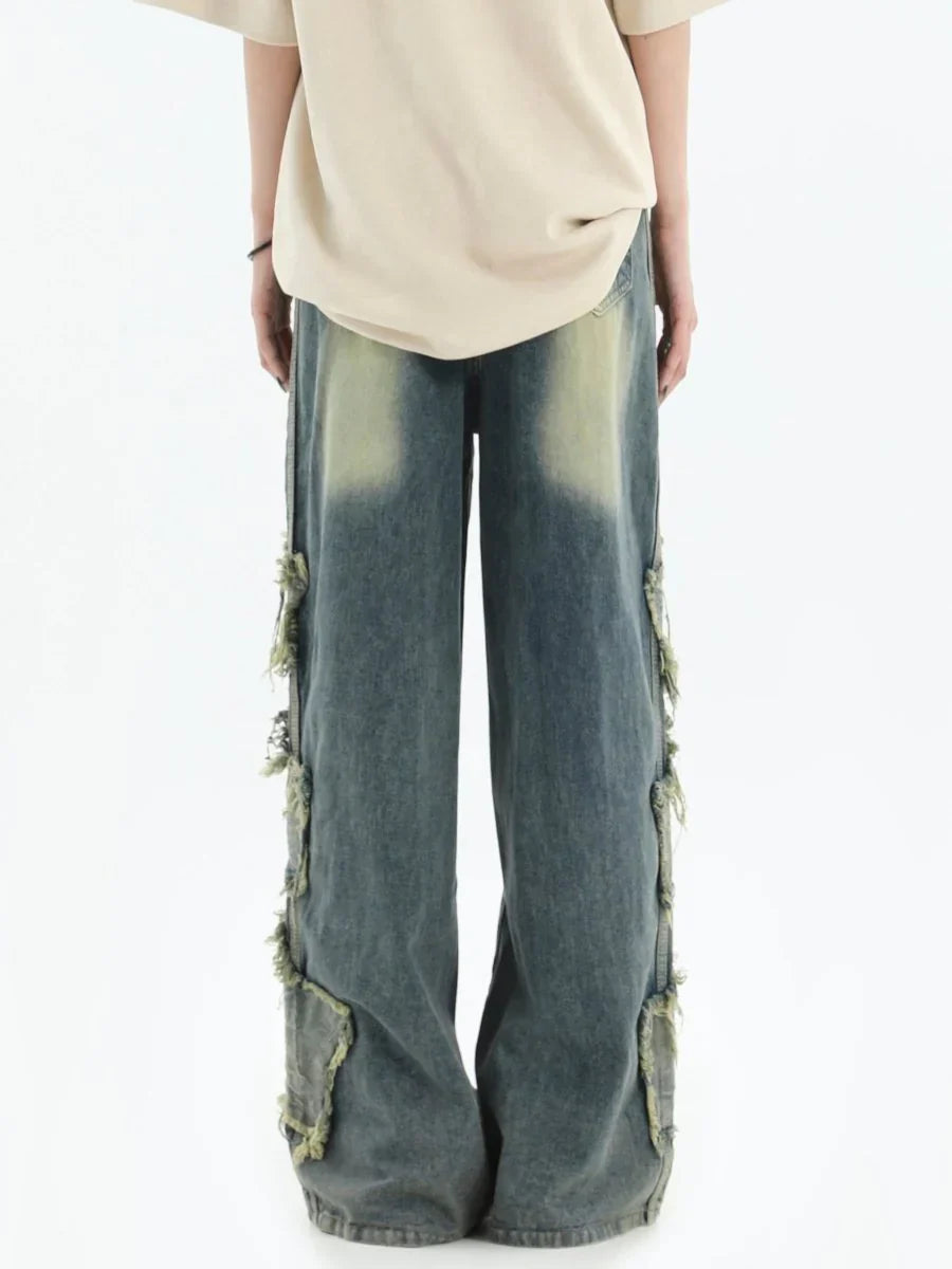 [INSstudios] LOOSE THREE STRIPES LONG PANTS ST528