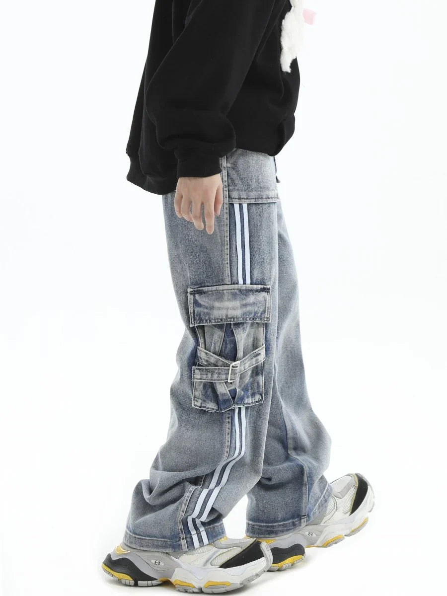 [INSstudios] STRIPED JEANS ST1069