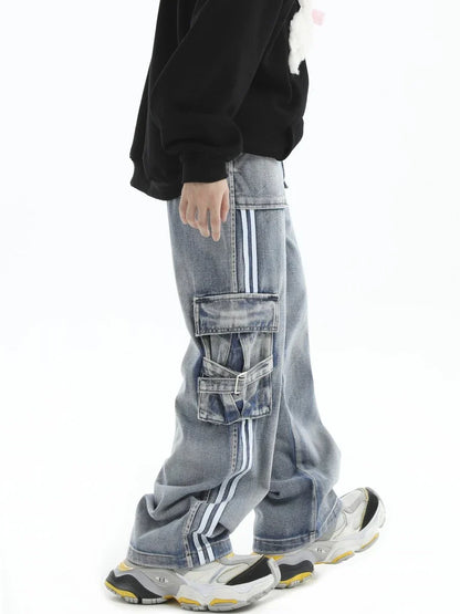 [INSstudios] STRIPED JEANS ST1069