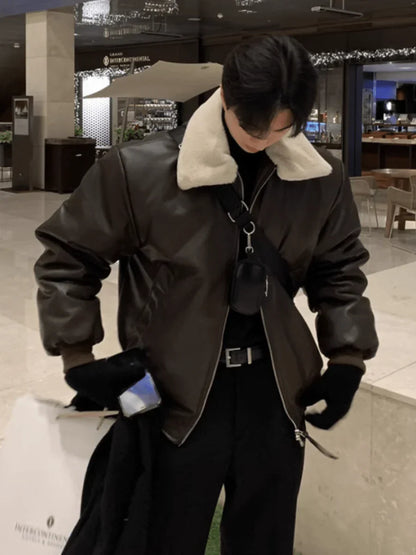 KOREAN LAMB WOOL COTTON COAT JACKET ST1053