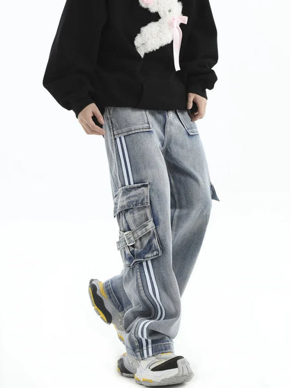[INSstudios] STRIPED JEANS ST1069