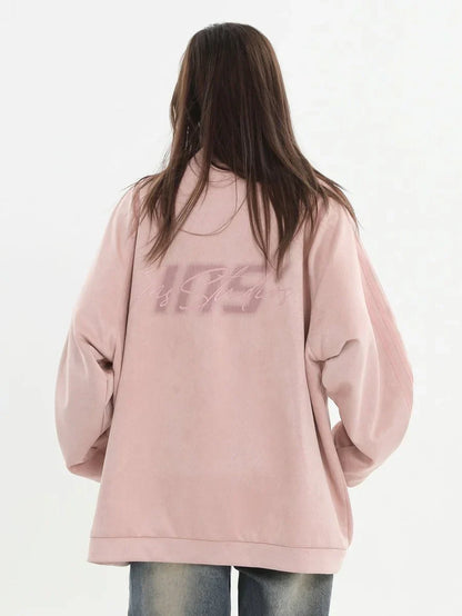 [INSstudios] STRIPED CASUAL ZIPPER JACKET ST1196