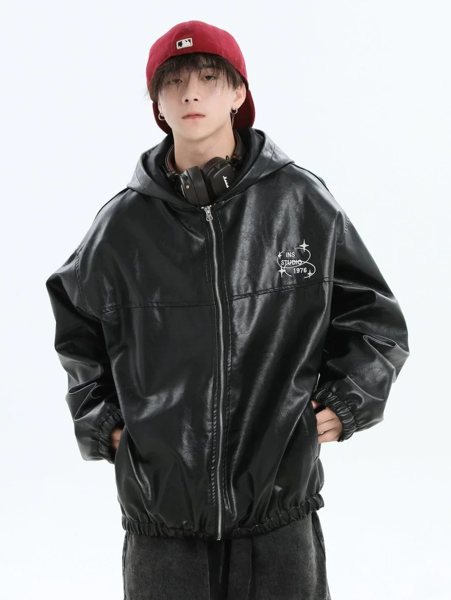 [INSstudios] PU LEATHER JACKET ST1204