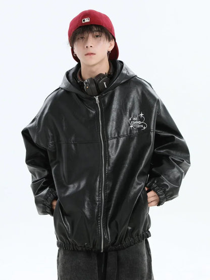 [INSstudios] PU LEATHER JACKET ST1204
