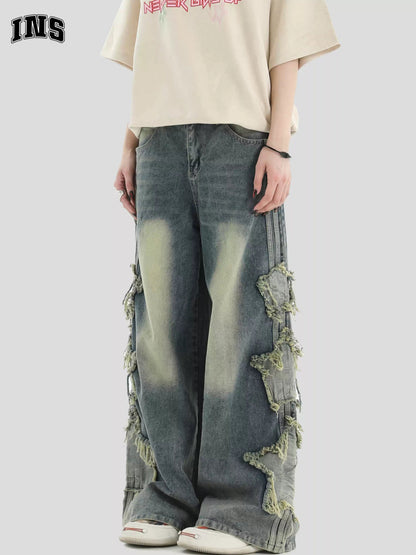 [INSstudios] LOOSE THREE STRIPES LONG PANTS ST528