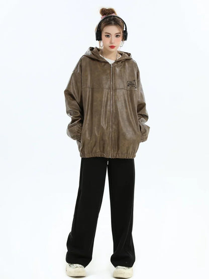 [INSstudios] PU LEATHER JACKET ST1204