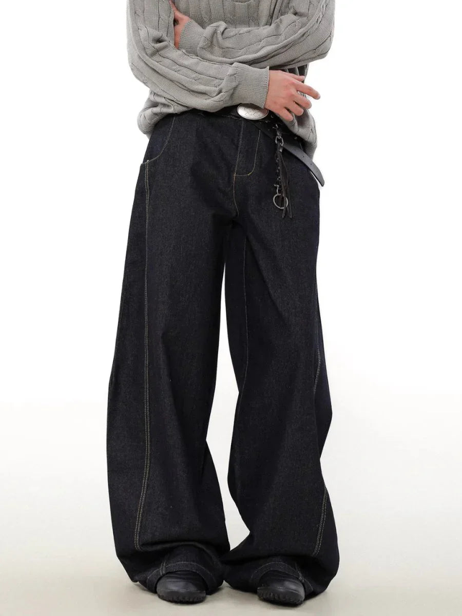 [MADWITCH] WIDE-LEGGED LOOSE JEANS ST1050