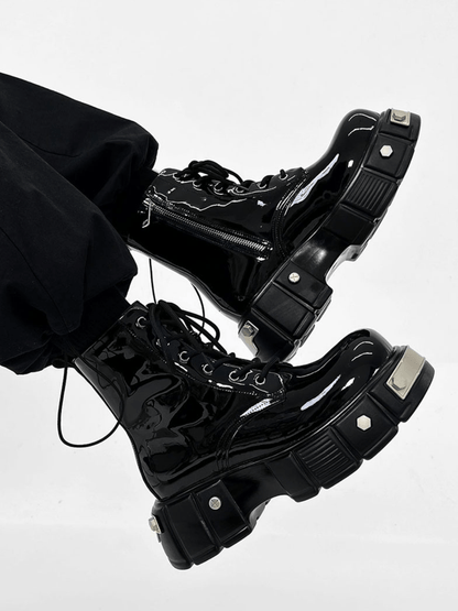 punk zipper biker boots st1957