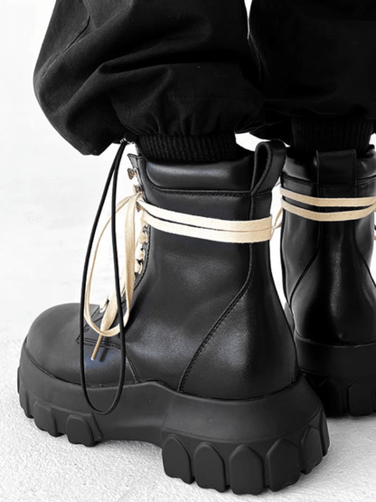 British style leather zipper shoes st1893