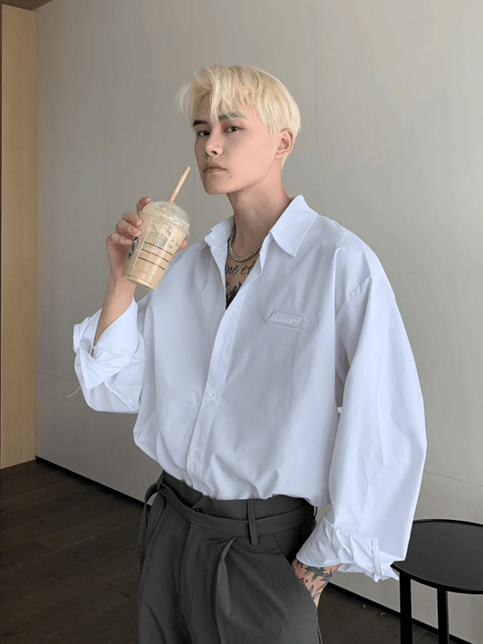 [CUIBUJU] Korean loose oversize casual shirt st2063