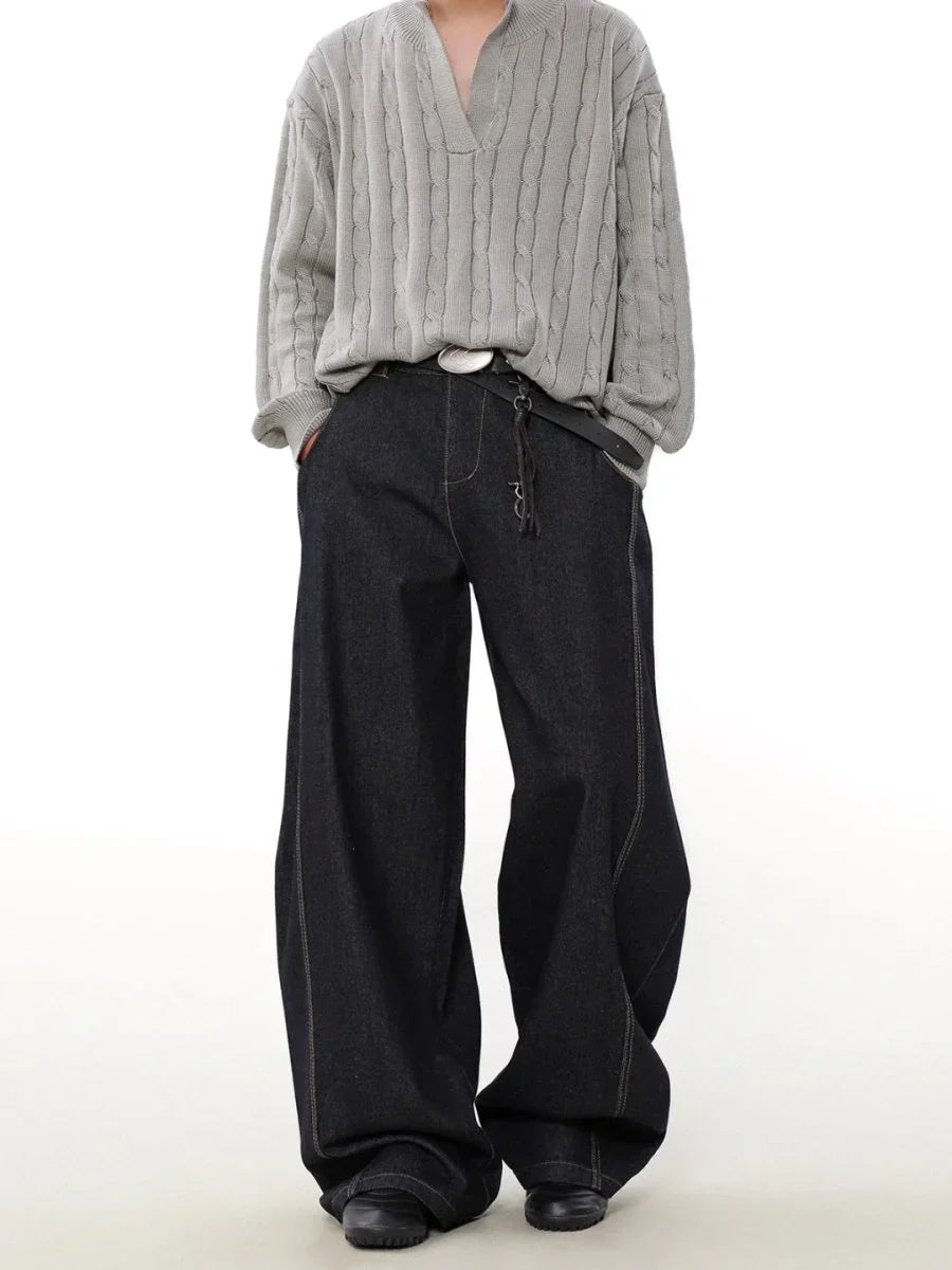 [MADWITCH] WIDE-LEGGED LOOSE JEANS ST1050