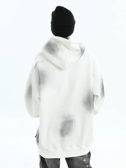[INSstudios] SPRAY PAINT LOGO LOOSE HOODIE ST1199