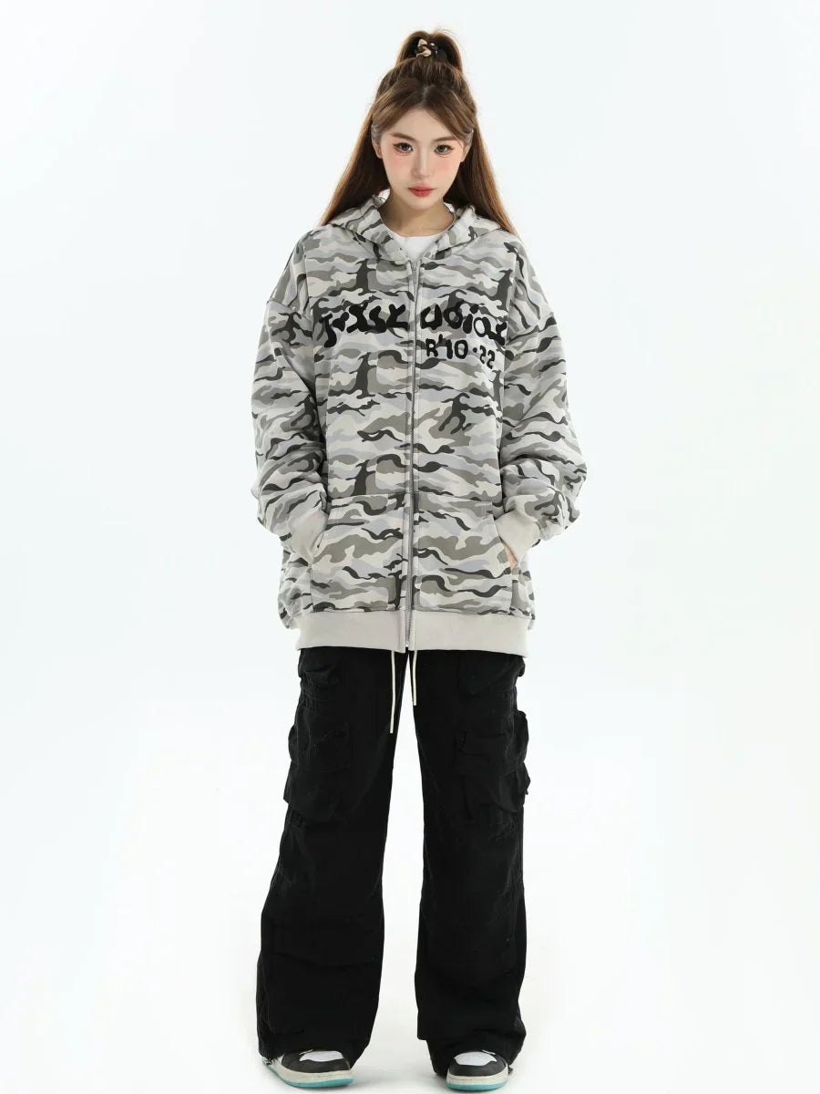 [INSstudios] FULL PRINT CAMOUFLAGE JACKET ST1251
