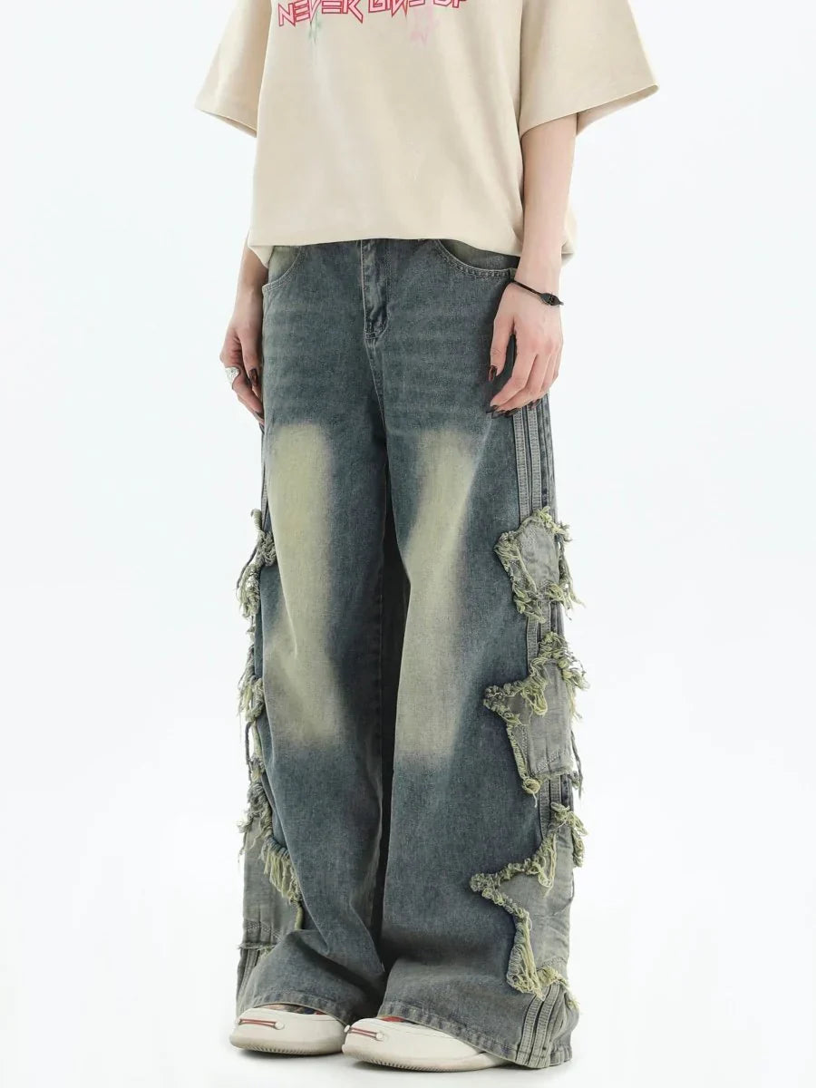 [INSstudios] LOOSE THREE STRIPES LONG PANTS ST528
